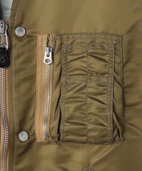 FILL THE BILL（フィルザビル）の「＜FILL THE BILL＞MA1 リバーシブル ベスト（その他アウター・レディース・オリーブ・FREE）」の6枚目の写真