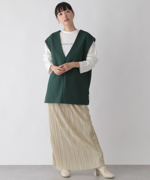 LOWRYS FARM(ローリーズファーム)の「ランダムプリーツタイトスカート 164385(スカート・レディース・ブラック/ブラウン/グリーン/アイボリー・FREE/FT)」の5枚目の写真