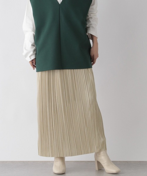 LOWRYS FARM(ローリーズファーム)の「ランダムプリーツタイトスカート 164385(スカート・レディース・ブラック/ブラウン/グリーン/アイボリー・FREE/FT)」の6枚目の写真