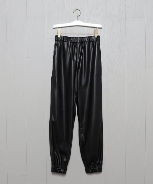 H BEAUTY&YOUTH UNITED ARROWS(エイチビューティーアンドユースユナイテッドアローズ)の「<H>FAKE LEATHER JOGGER PANTS/パンツ(その他パンツ・レディース・ブラック・S/M)」の4枚目の写真