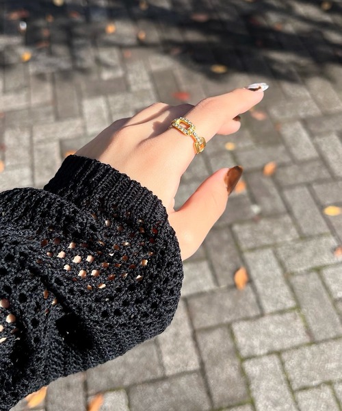 blackdia ocean(ブラックダイヤオーシャン)の「blackdia ocean デザインラインストーンリング(リング・レディース・シルバー/ゴールド・11号/9号/13号)」の10枚目の写真