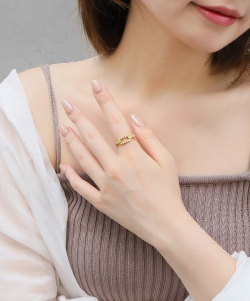 blackdia ocean(ブラックダイヤオーシャン)の「blackdia ocean デザインラインストーンリング(リング・レディース・シルバー/ゴールド・11号/9号/13号)」の20枚目の写真