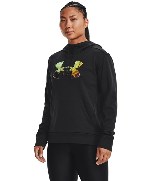 UNDER ARMOUR(アンダーアーマー)の「UAアーマーフリース プルオーバー フーディー(トレーニング/レディース)(スウェット・レディース・ブラック/ホワイト・XL/M/S/L)」の1枚目の写真