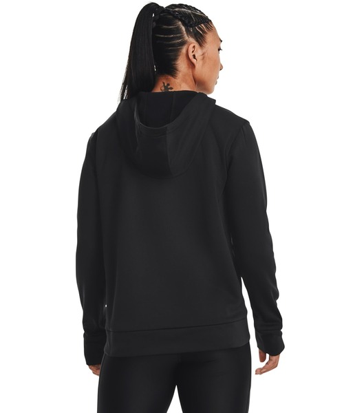 UNDER ARMOUR(アンダーアーマー)の「UAアーマーフリース プルオーバー フーディー(トレーニング/レディース)(スウェット・レディース・ブラック/ホワイト・XL/M/S/L)」の9枚目の写真