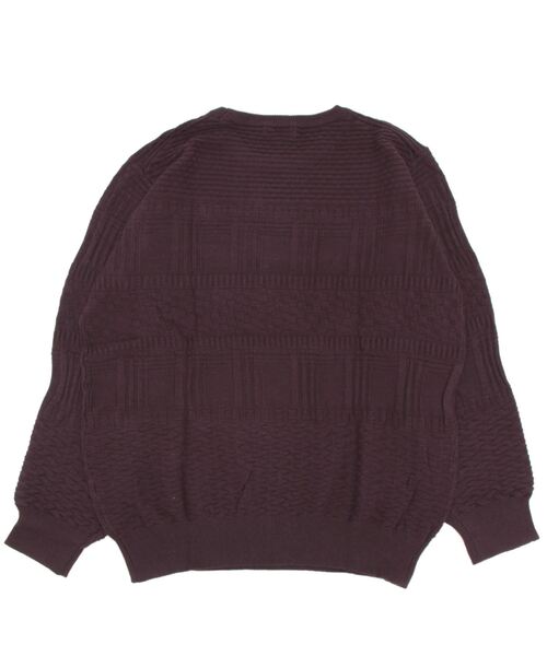 semantic design（セマンティックデザイン）の「【ウォッシャブル】セマンティックデザイン コットンジャガード クルーニット（ニット/セーター・メンズ・ブラック/ボルドー/ホワイト・S/MEDIUM/X-LARGE/LARGE）」の4枚目の写真