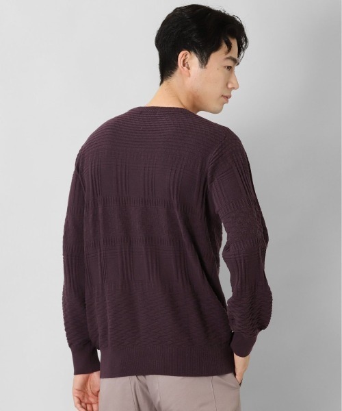 semantic design（セマンティックデザイン）の「【ウォッシャブル】セマンティックデザイン コットンジャガード クルーニット（ニット/セーター・メンズ・ブラック/ボルドー/ホワイト・S/MEDIUM/X-LARGE/LARGE）」の12枚目の写真