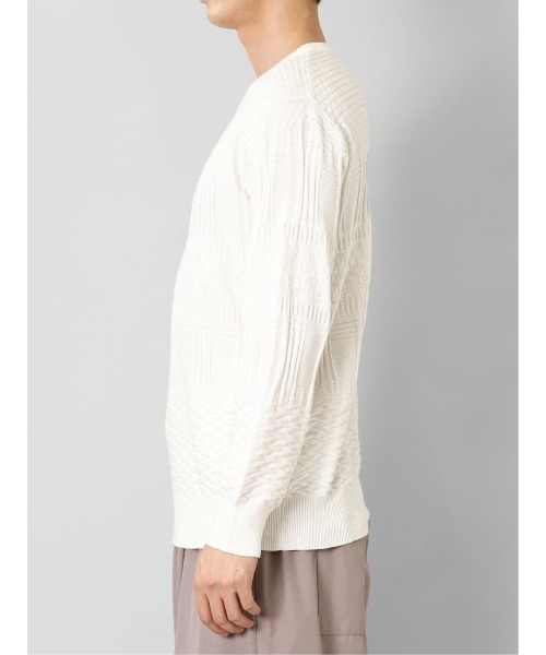 semantic design（セマンティックデザイン）の「【ウォッシャブル】セマンティックデザイン コットンジャガード クルーニット（ニット/セーター・メンズ・ブラック/ボルドー/ホワイト・S/MEDIUM/X-LARGE/LARGE）」の16枚目の写真