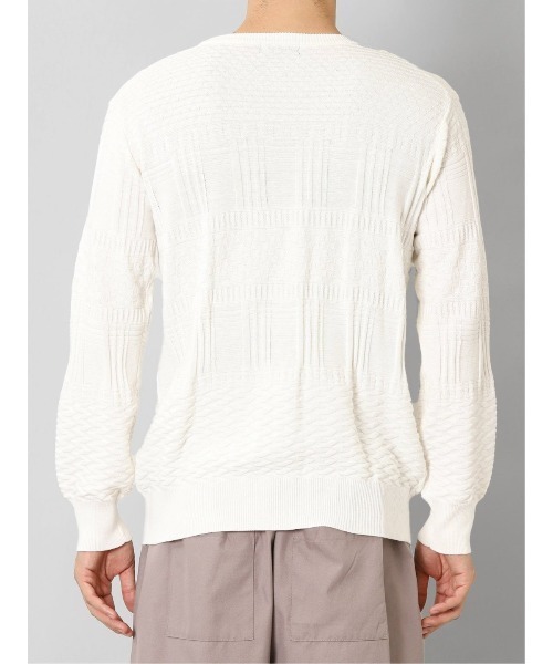 semantic design（セマンティックデザイン）の「【ウォッシャブル】セマンティックデザイン コットンジャガード クルーニット（ニット/セーター・メンズ・ブラック/ボルドー/ホワイト・S/MEDIUM/X-LARGE/LARGE）」の17枚目の写真