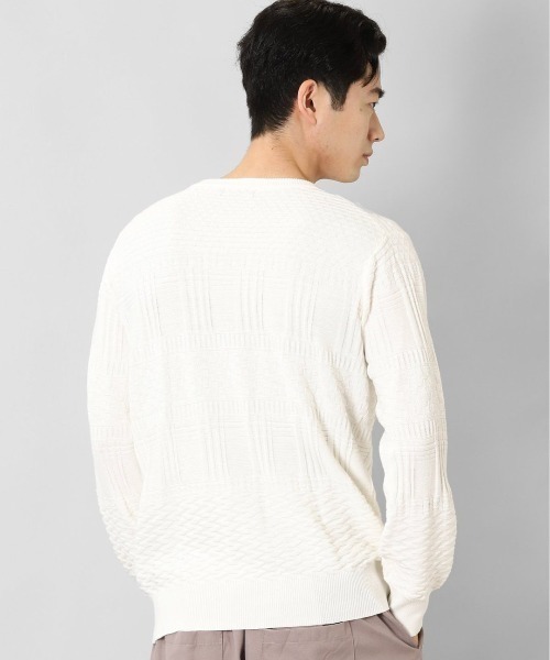 semantic design（セマンティックデザイン）の「【ウォッシャブル】セマンティックデザイン コットンジャガード クルーニット（ニット/セーター・メンズ・ブラック/ボルドー/ホワイト・S/MEDIUM/X-LARGE/LARGE）」の22枚目の写真