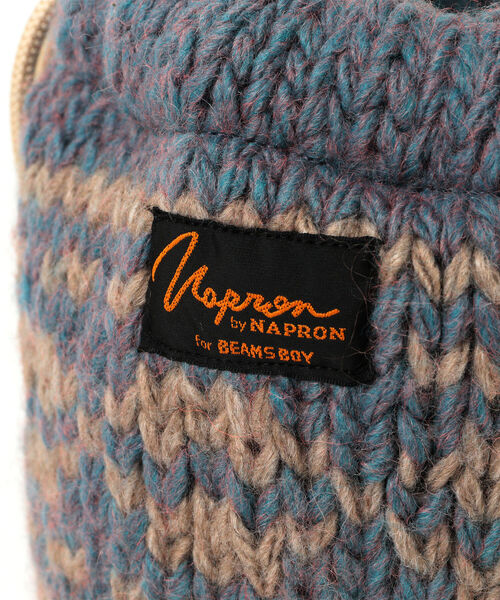 BEAMS BOY（ビームスボーイ）の「NAPRON × BEAMS BOY / 別注 ハンドメイドニット ペイシェントバッグ（ハンドバッグ・レディース・グレー/サックスブルー・ONE SIZE）」の8枚目の写真