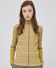 PUBLIC TOKYO | リブシャーリングメローニット/ウォッシャブル(ニット/セーター)