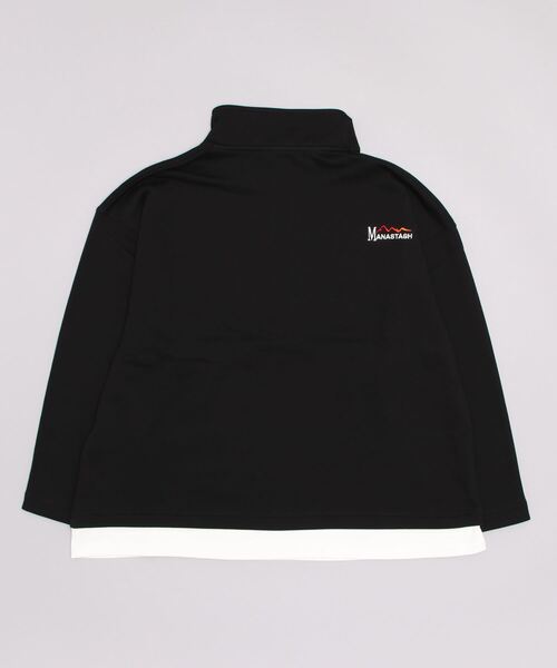 MANASTASH（マナスタッシュ）の「MANASTASH/マナスタッシュ　WS LAYER HALF ZIP SWEAT ウィメンズレイヤーハーフジップスウェット（スウェット・レディース・グリーン系その他3/ブラック/グレー・M）」の6枚目の写真