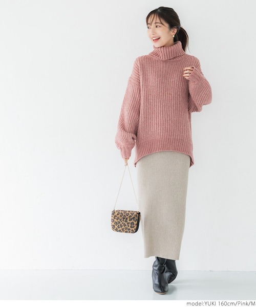coca（coca）（コカ）の「タートルネックモヘアタッチニット（ニット/セーター・レディース・ブラウン/ピンク・M/L）」の11枚目の写真