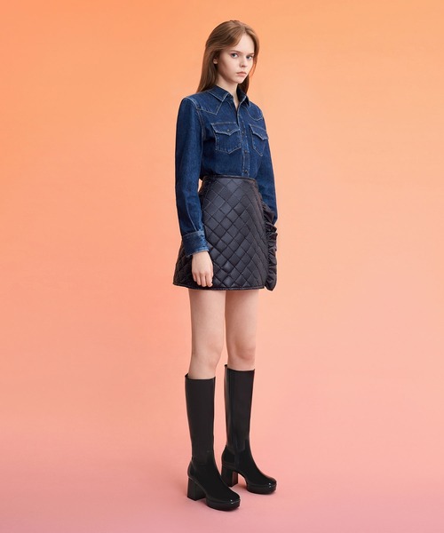 【セール】プラットフォーム ロングブーツ（ブーツ）｜CHARLES & KEITH（チャールズ & キース）