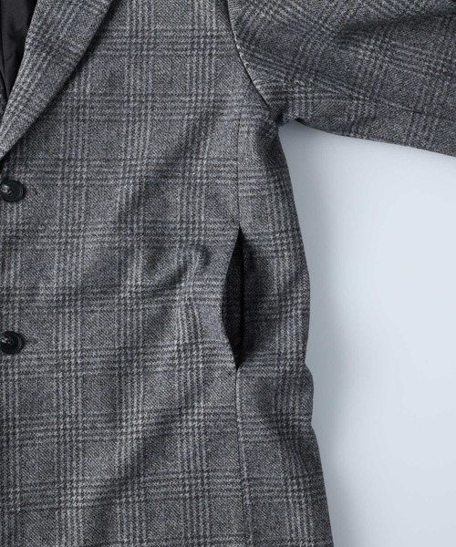 BACK NUMBER（バックナンバー）の「【BACK NUMBER】チェスターコート（チェスターコート・メンズ・ブラック/チャコールグレー×ブラック/ベージュ・L/XL/M）」の7枚目の写真