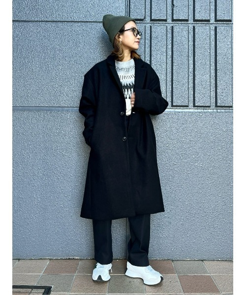 BACK NUMBER（バックナンバー）の「【BACK NUMBER】チェスターコート（チェスターコート・メンズ・ブラック/チャコールグレー×ブラック/ベージュ・L/XL/M）」の21枚目の写真