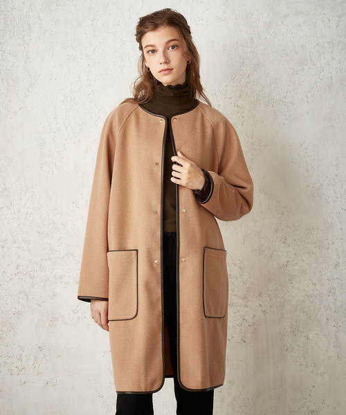 LE SOUK HOLIDAY ノーカラー トレンチコート LE SOUK HOLIDAY ノーカラー トレンチコート LE SOUK HOLIDAY