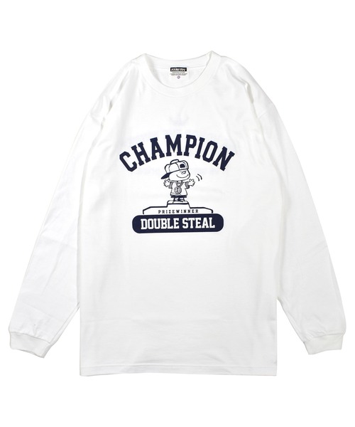 DOUBLE STEAL（ダブルスティール）の「ChampionDOUBZ 長袖Tシャツ（Tシャツ/カットソー・メンズ・トップグレー/ホワイト・X-LARGE/LARGE/MEDIUM）」の3枚目の写真