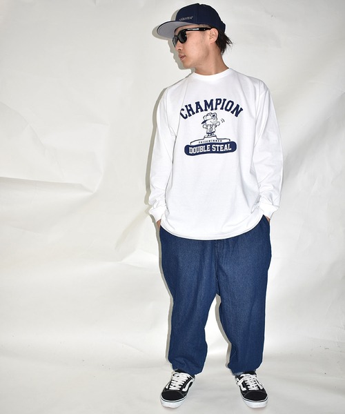 DOUBLE STEAL（ダブルスティール）の「ChampionDOUBZ 長袖Tシャツ（Tシャツ/カットソー・メンズ・トップグレー/ホワイト・X-LARGE/LARGE/MEDIUM）」の7枚目の写真