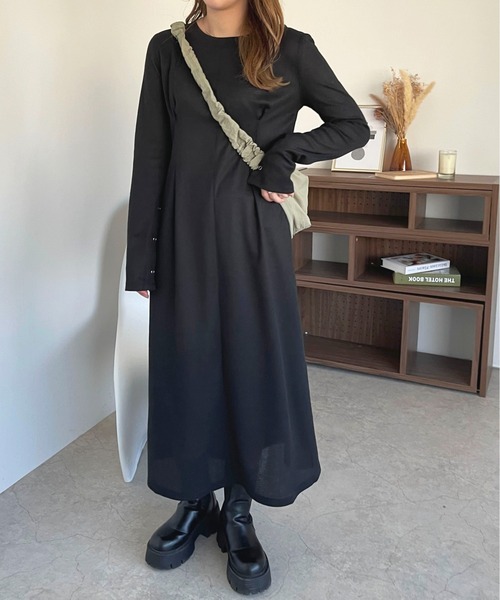 セール】スリットスリーブ×シアーキャミワンピセット【ZOZOTOWN限定