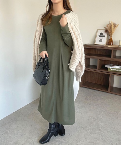 セール】スリットスリーブ×シアーキャミワンピセット【ZOZOTOWN限定