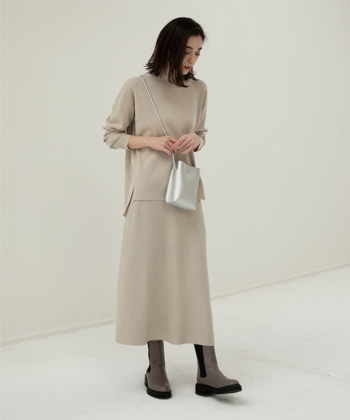 OPAQUE.CLIP（オペークドットクリップ）の「◆ニットフレアスカート【抗ピリング&ウォッシャブル】（スカート・レディース・ブラック/ブルー系7/オフホワイト/ピンク系9/レッド系1/ナチュラル・40/42/38/36）」の20枚目の写真