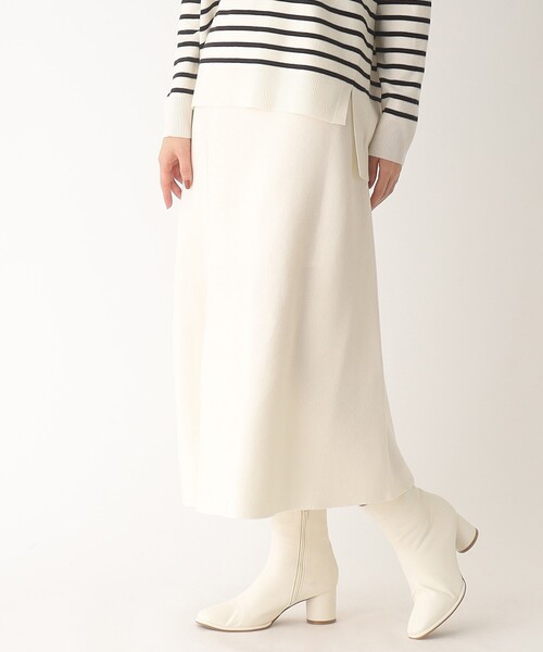 OPAQUE.CLIP（オペークドットクリップ）の「◆ニットフレアスカート【抗ピリング&ウォッシャブル】（スカート・レディース・ブラック/ブルー系7/オフホワイト/ピンク系9/レッド系1/ナチュラル・40/42/38/36）」の21枚目の写真