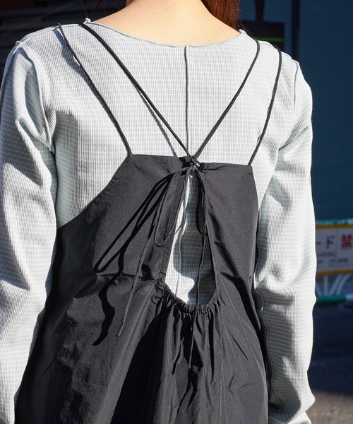 Kastane(カスタネ)の「【低身長向けサイズ展開あり/新色追加】ボリュームティアードキャミドレス(ワンピース・レディース・アイボリー/ブラック/オフホワイト・FREE/0)」の14枚目の写真