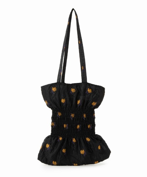 Casselini（キャセリーニ）の「Casselini(キャセリーニ)ジャガードシャーリングバッグ（トートバッグ・レディース・ホワイト/ブラック/ベージュ/サックスブルー/グリーン/イエロー・FREE）」の7枚目の写真