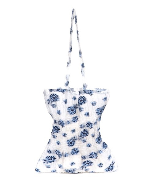 Casselini（キャセリーニ）の「Casselini(キャセリーニ)ジャガードシャーリングバッグ（トートバッグ・レディース・ホワイト/ブラック/ベージュ/サックスブルー/グリーン/イエロー・FREE）」の22枚目の写真