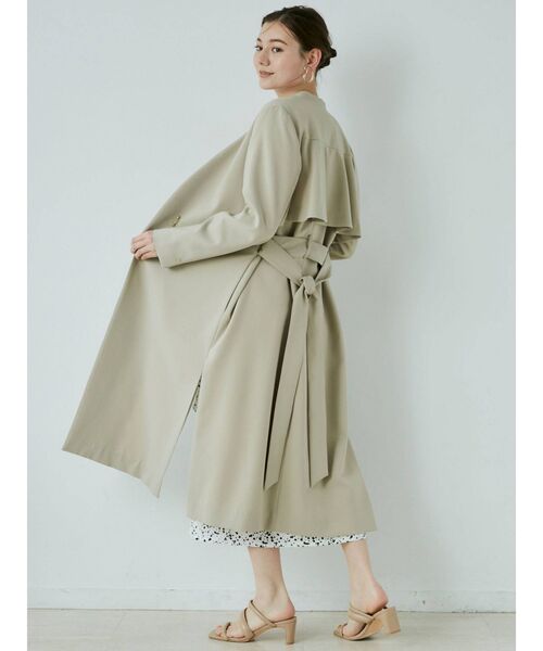 LAGUNAMOON（ラグナムーン）の「ラッフルペインティングワンピース（ワンピース・レディース・ホワイト/ブラック/ベージュ・SMALL/MEDIUM）」の5枚目の写真