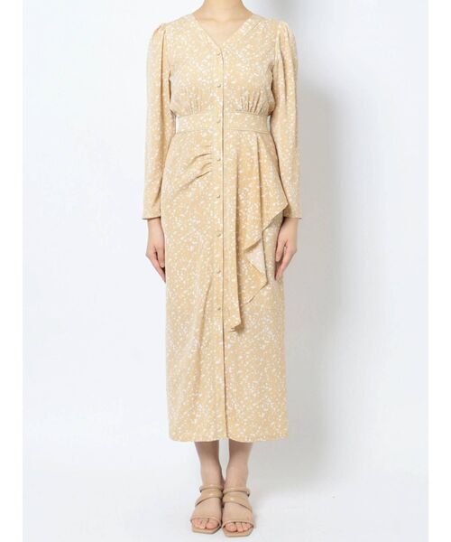 LAGUNAMOON（ラグナムーン）の「ラッフルペインティングワンピース（ワンピース・レディース・ホワイト/ブラック/ベージュ・SMALL/MEDIUM）」の12枚目の写真