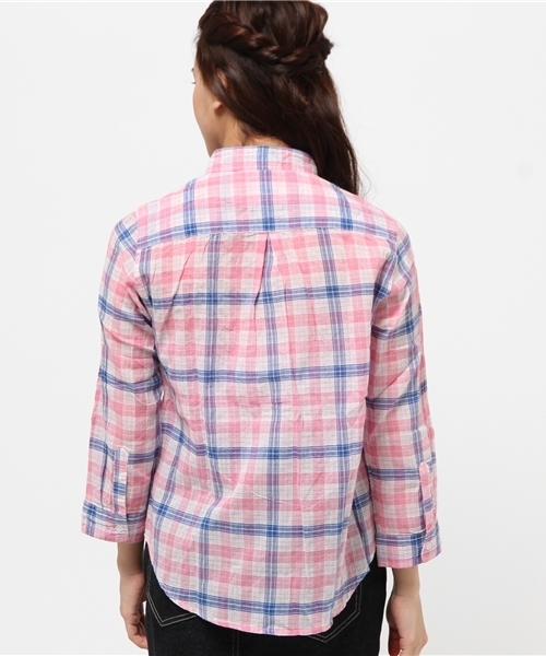 OUTLET（アウトレット）の「【CIAOPANIC TYPY】クリヤーチェックシャツ（シャツ/ブラウス・レディース・ピンク・MEDIUM）」の4枚目の写真