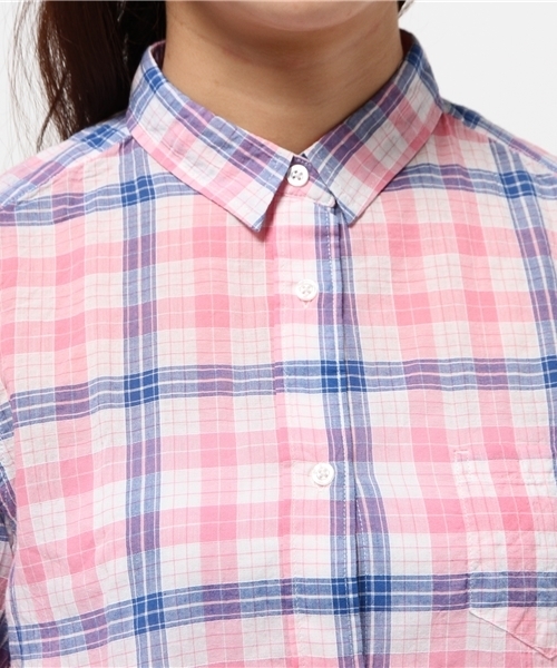 OUTLET（アウトレット）の「【CIAOPANIC TYPY】クリヤーチェックシャツ（シャツ/ブラウス・レディース・ピンク・MEDIUM）」の5枚目の写真