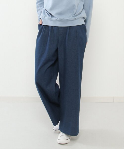ikka(イッカ)の「フロントタックワイドパンツ(その他パンツ・レディース・ベージュ/ダークネイビー・M/L)」の3枚目の写真
