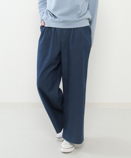 ikka(イッカ)の「フロントタックワイドパンツ(その他パンツ・レディース・ベージュ/ダークネイビー・M/L)」の20枚目の写真