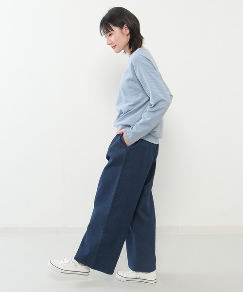ikka(イッカ)の「フロントタックワイドパンツ(その他パンツ・レディース・ベージュ/ダークネイビー・M/L)」の19枚目の写真