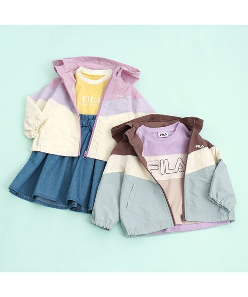 FILA（フィラ）の「FILA バイカラーロゴTシャツ（Tシャツ/カットソー・キッズ・ミント/ラベンダー・90/100/110/120/80/130）」の8枚目の写真