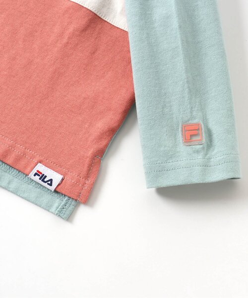 FILA（フィラ）の「FILA バイカラーロゴTシャツ（Tシャツ/カットソー・キッズ・ミント/ラベンダー・90/100/110/120/80/130）」の3枚目の写真