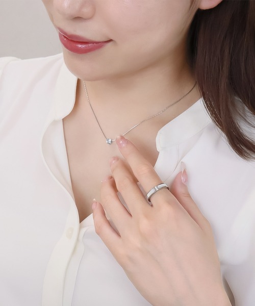 blackdia ocean（ブラックダイヤオーシャン）の「blackdia ocean 一粒ストーンネックレス（ネックレス・レディース・ゴールド/ピンクゴールド/シルバー・40cm）」の12枚目の写真