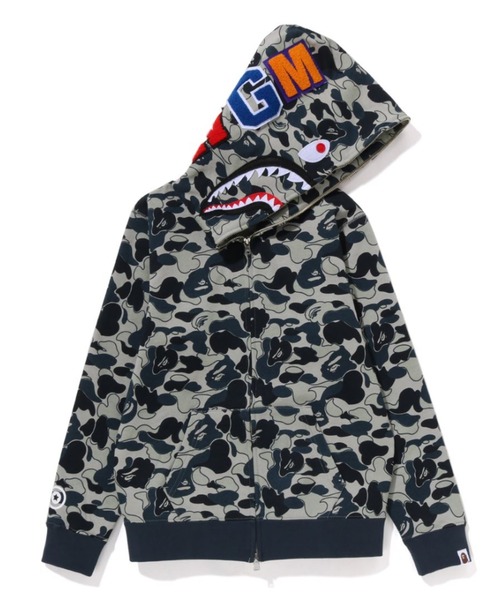 A Bathing Ape カモフラージュパーカー A BATHING APE パーカー ABC CAMO SHARK HALF ZIP PULLOVER