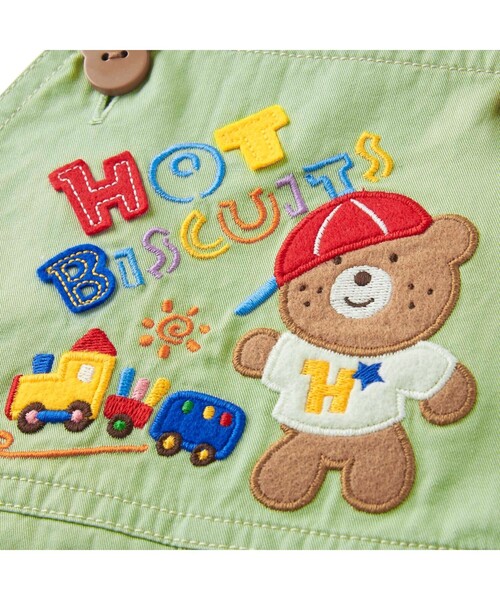 HOT BISCUITS（ホットビスケッツ）の「レトロ ロゴ刺繍 オーバーオール（サロペット/オーバーオール・キッズ・イエロー/ホワイト/セージグリーン・LL(100-110cm)/L(90-100cm)/M(80-90cm)/S(70-80cm)）」の19枚目の写真