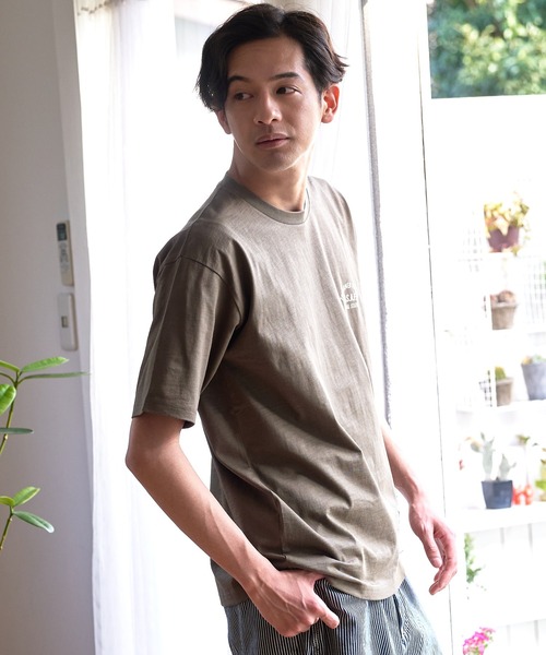 UNIIT(ユニット)の「汗染みの目立ちにくいTシャツ ZEROSTAIN ゼロステイン 撥水性 UVカット スラブプリント バックプリント Tシャツ(Tシャツ/カットソー・メンズ・ネイビー/その他1/カーキ/その他/アイボリー/その他2/ブラック/ブラック系その他・MEDIUM/LARGE/SMALL/X-LARGE)」の22枚目の写真