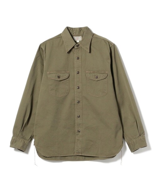 Buzz Rickson's(バズリクソンズ)の「BUZZ RICKSON'S / HERRINGBONE WORK SHIRTS(シャツ/ブラウス・メンズ・オリーブ・MEDIUM/LARGE)」の5枚目の写真