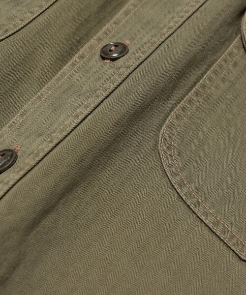 Buzz Rickson's(バズリクソンズ)の「BUZZ RICKSON'S / HERRINGBONE WORK SHIRTS(シャツ/ブラウス・メンズ・オリーブ・MEDIUM/LARGE)」の3枚目の写真