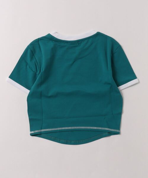 Guess（ゲス）の「Signature Crop Tee（Tシャツ/カットソー・レディース・ブルーグリーン/クリーム/ダークブルー/ピンク・X-SMALL/SMALL/MEDIUM/LARGE）」の5枚目の写真