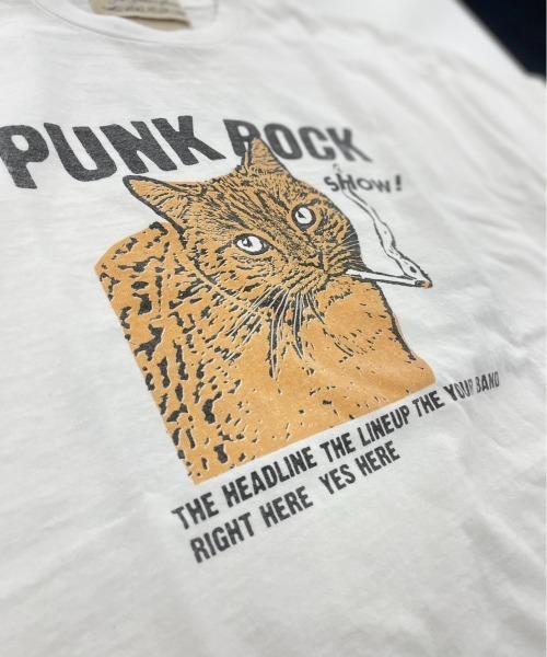 REMI RELIEF(レミレリーフ)の「REMI RELIEF(レミレリーフ) 別注天竺Tシャツ PUNK ROCK SHOW!ユニセックス 2023年春夏限定バージョン(Tシャツ/カットソー・メンズ・ブラック/オフホワイト・M/L/XL)」の14枚目の写真