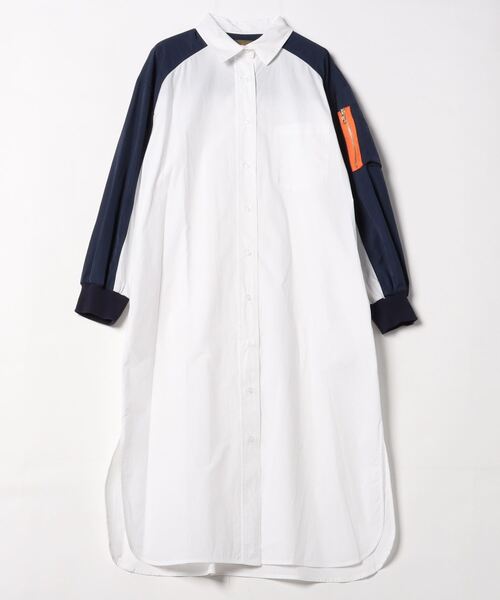 Risley（リズレー）の「Risley/リズレー/ミリタリーシャツ（シャツ/ブラウス・レディース・ホワイト/ネイビー・F）」の6枚目の写真