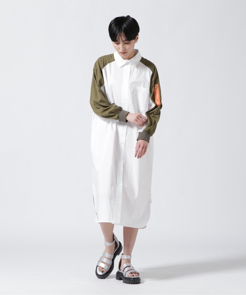Risley（リズレー）の「Risley/リズレー/ミリタリーシャツ（シャツ/ブラウス・レディース・ホワイト/ネイビー・F）」の7枚目の写真
