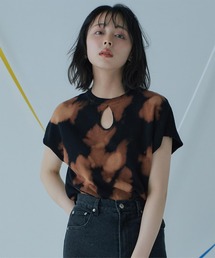 miette | ムラ染めフレンチスリーブトップス(Tシャツ/カットソー)